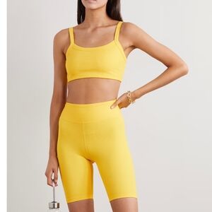 Year of Ours Yellow Ribbed Workout Set – Size Small